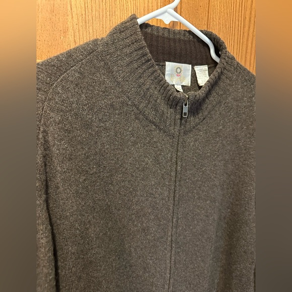 100% Lambswool zip up cardigan sweater by Viyella. Extremely cozy feeling - Picture 11 of 12